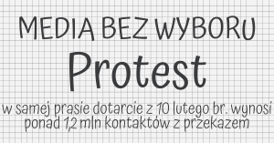 Akcja „Media bez wyboru” jednoczy redakcje z całej Polski