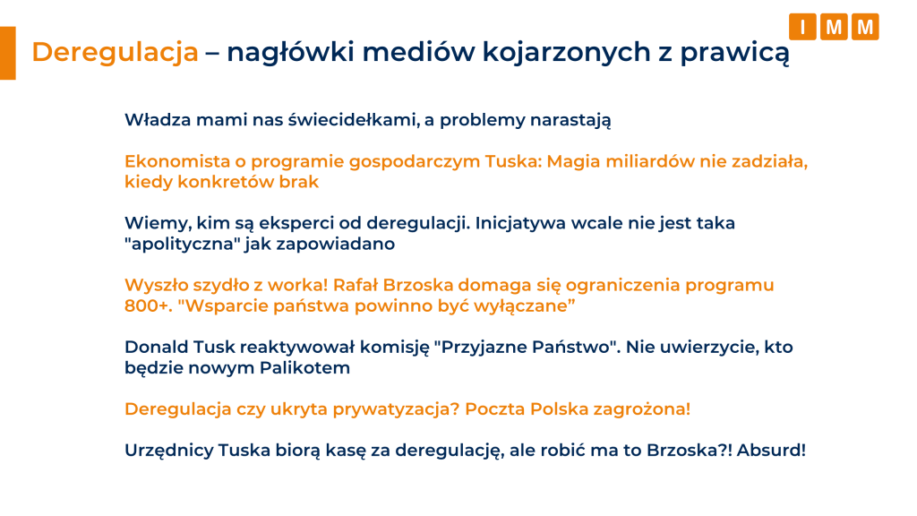 Deregulacja nagłówki