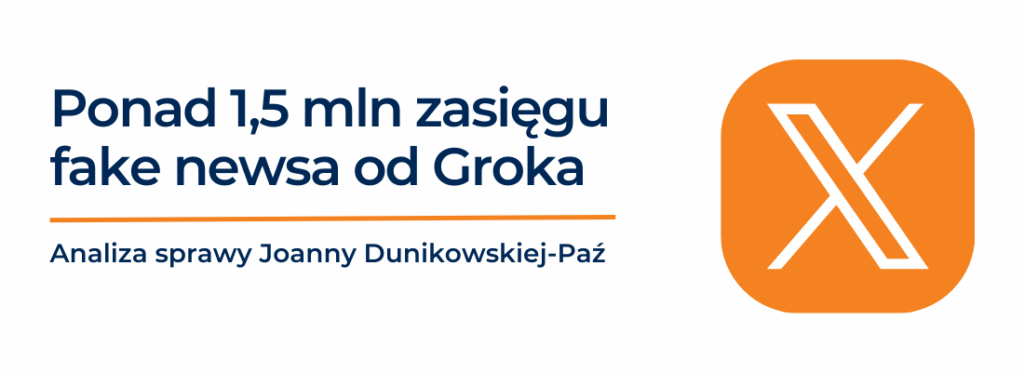 Ponad 1,5 mln zasięgu fake newsa od Groka. Analiza sprawy Joanny Dunikowskiej-Paź