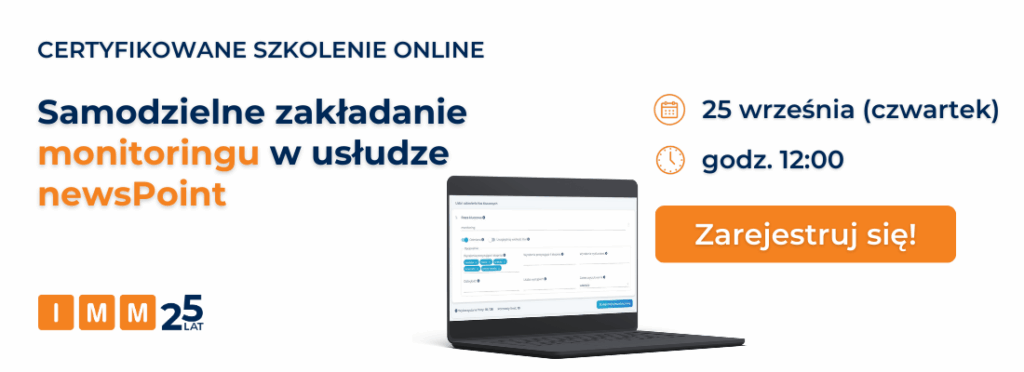 Szkolenie online IMM: Samodzielne zakładanie monitoringu w usłudze newsPoint