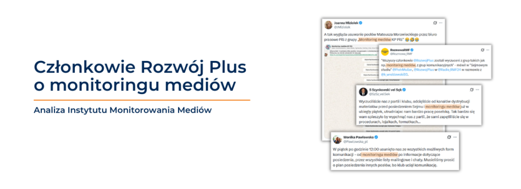 Spór polityków PiS i&nbsp;Rozwój Plus – poszło o&nbsp;dostęp do&nbsp;grup komunikacyjnych i&nbsp;monitoringu mediów