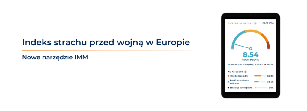 Poziom obaw przed&nbsp;wojną w&nbsp;Europie w&nbsp;polskich mediach wzrósł  od&nbsp;początku roku o&nbsp;14 proc. Bezpośredni wpływ na&nbsp;ten skok miały incydenty przy polskiej granicy.