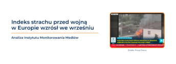 Indeks strachu przed&nbsp;wojną w&nbsp;Europie najwyższy od&nbsp;początku roku po&nbsp;uderzeniu rosyjskiego drona w&nbsp;pociąg do&nbsp;Warszawy 